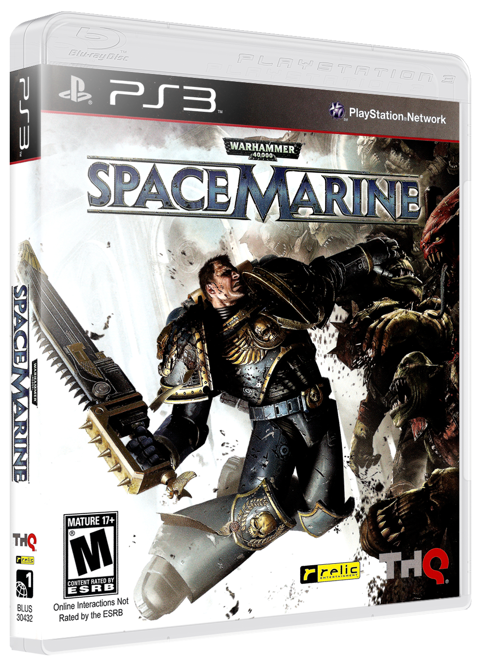 Warhammer 40000: Space Marine box art for Playstation 3